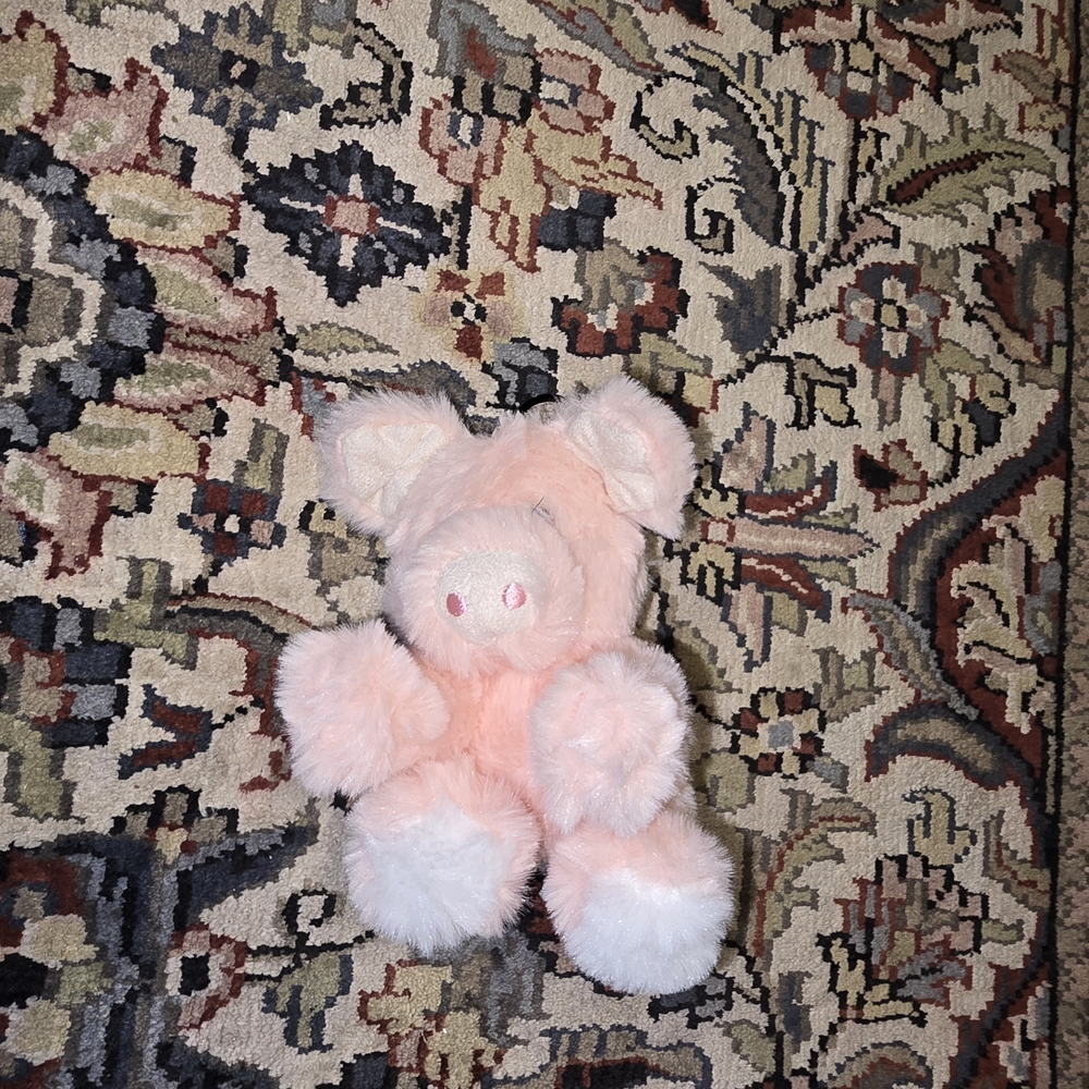 Apricot Lamb Plush Pig Bag Charm